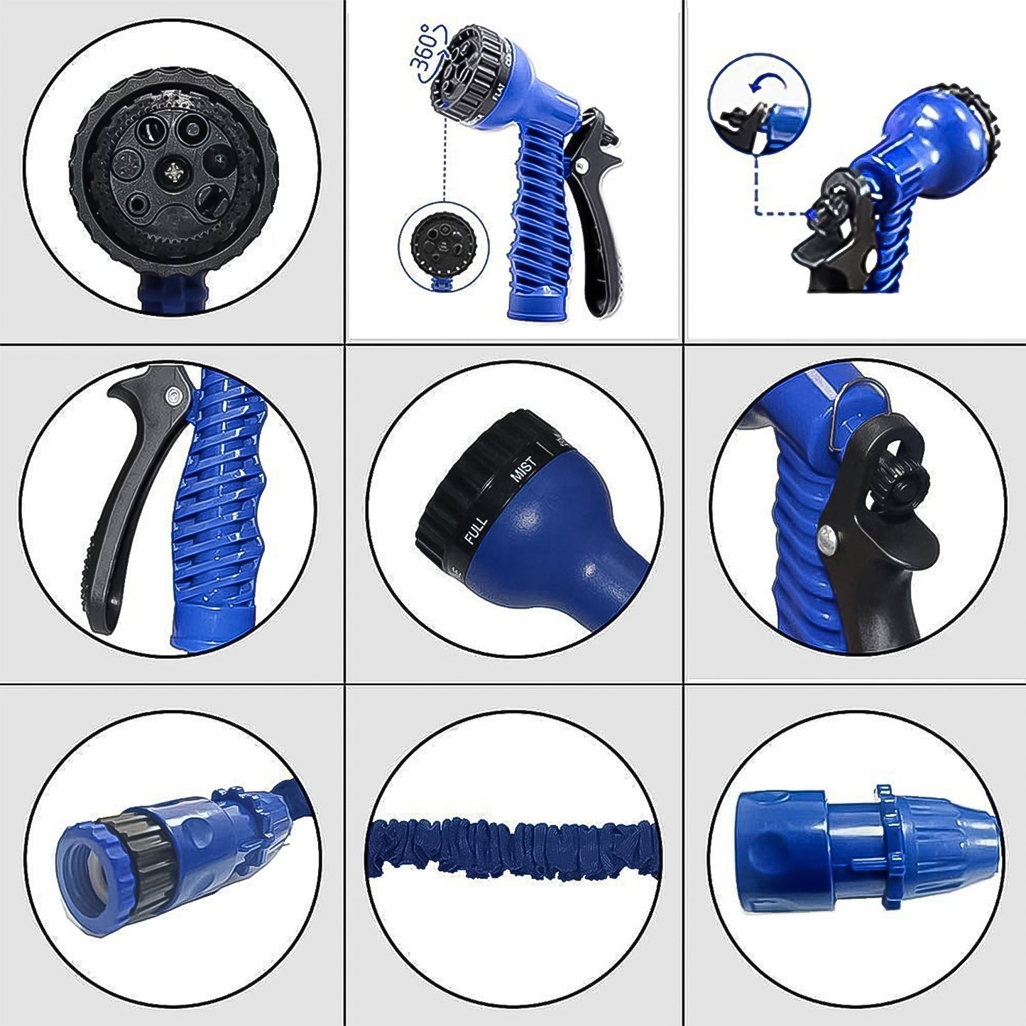 Expandable Magic Garden Hose With Spray Gun Approx 4 Metre Pipe (1 Set Mix Color)